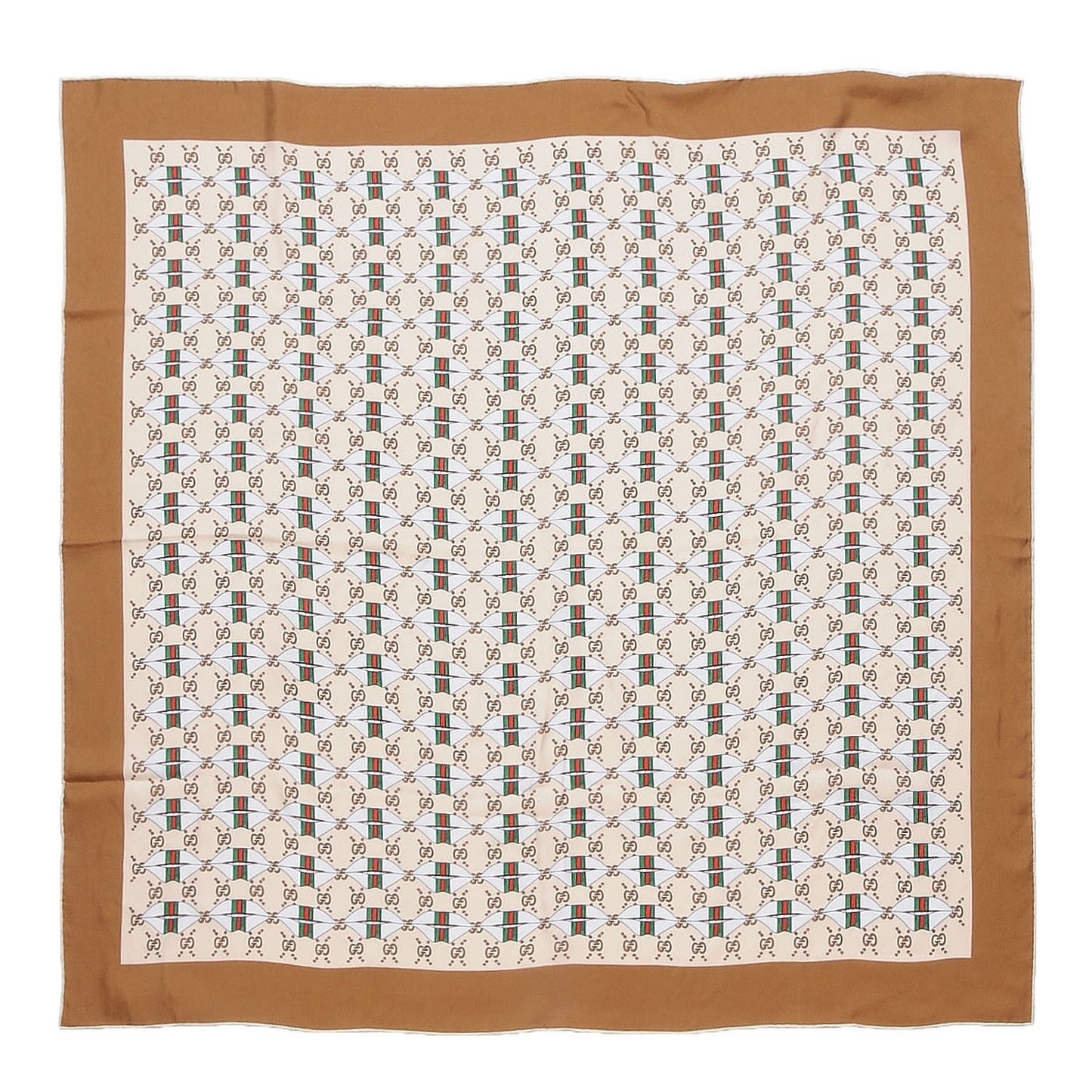 Silk GG Web Kisses Square Scarf