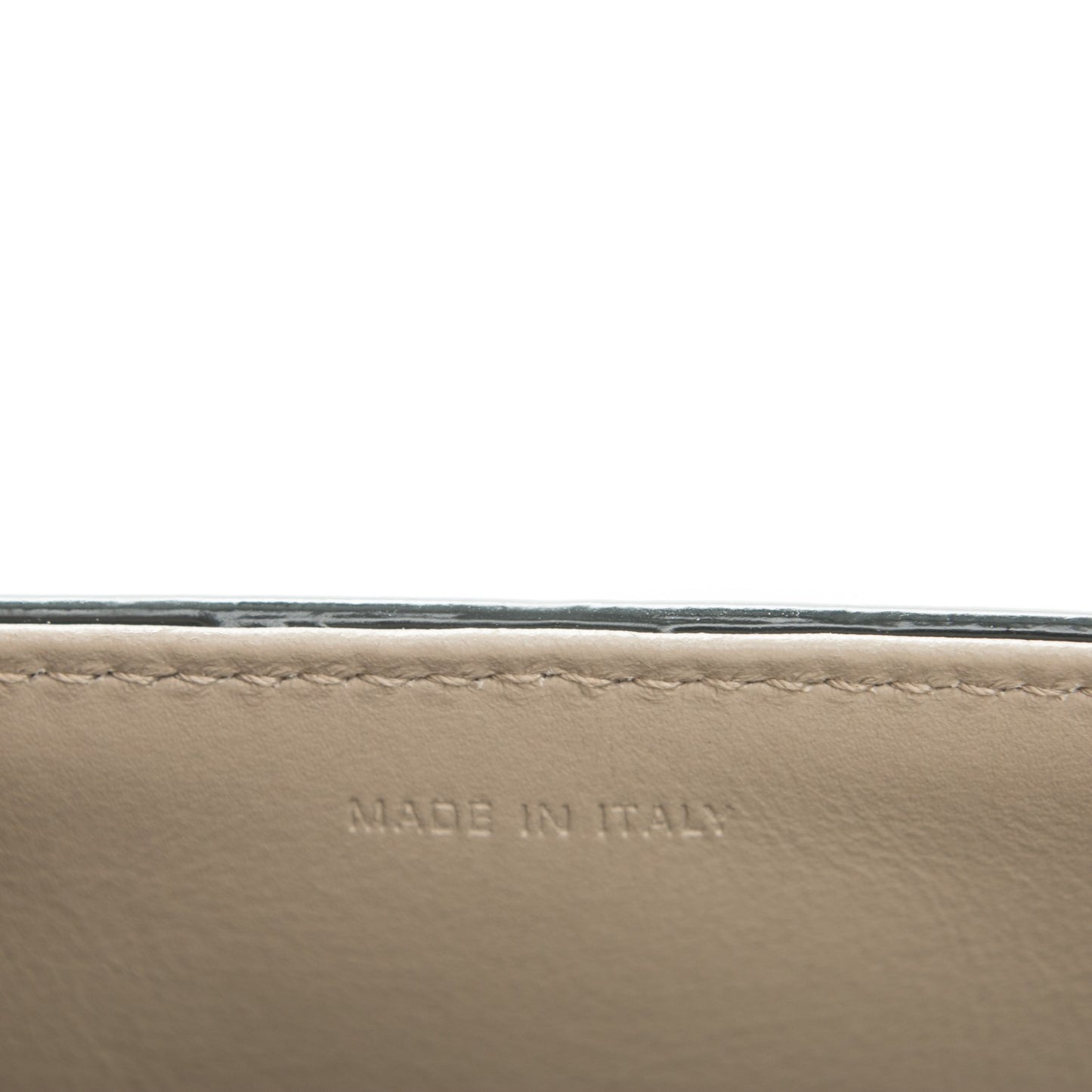 Metallic Grained Calfskin Mini Diorever Flap Bronze