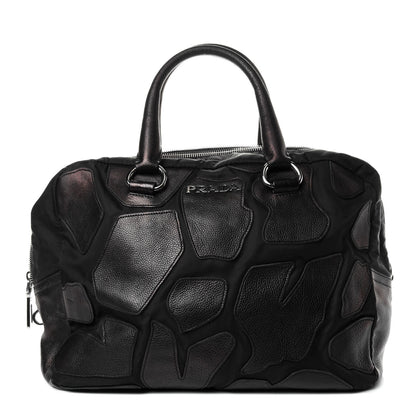 Prada Tessuto Nylon Vitello Satchel Black 1 of 7