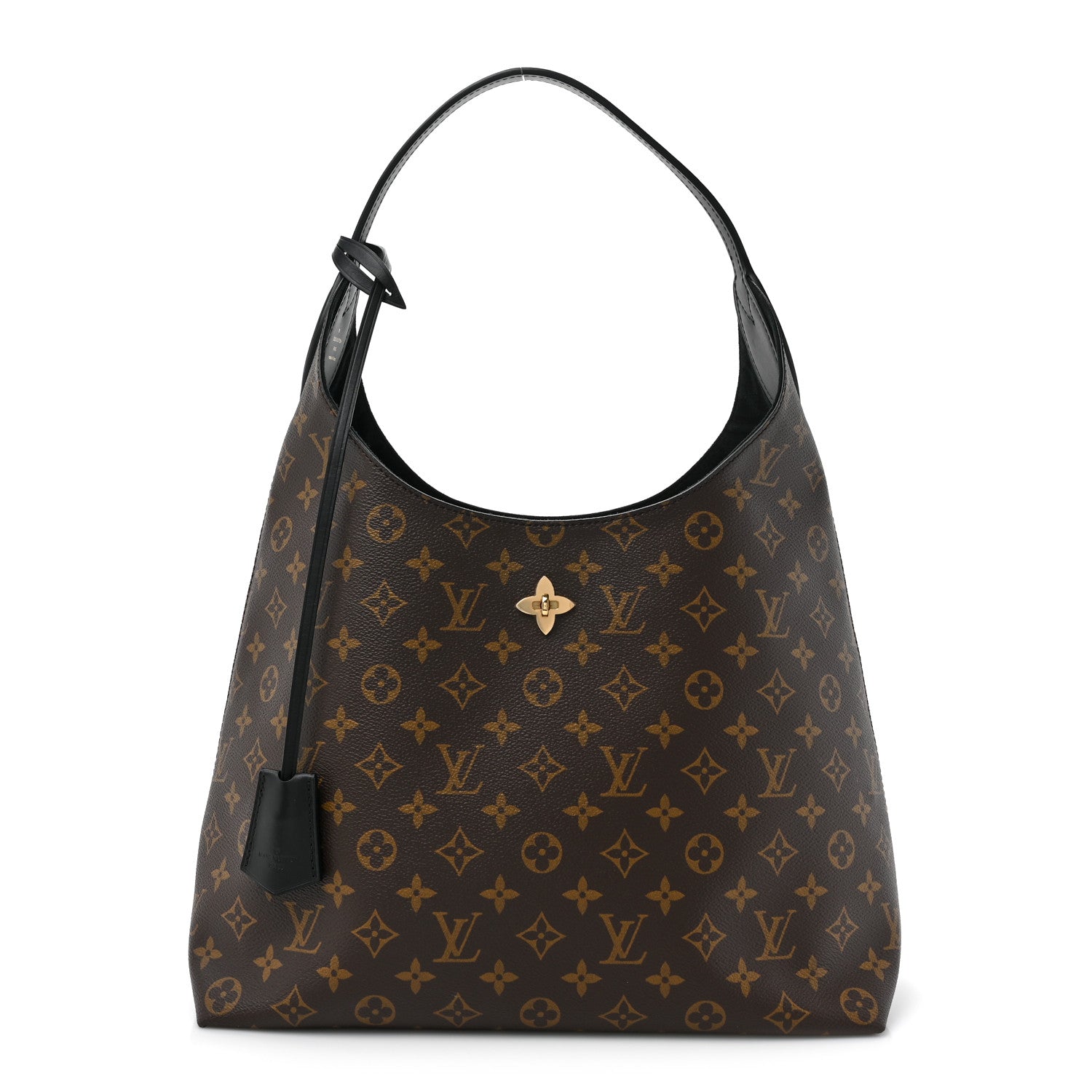 Louis Vuitton Monogram Flower Hobo Black 1 of 9