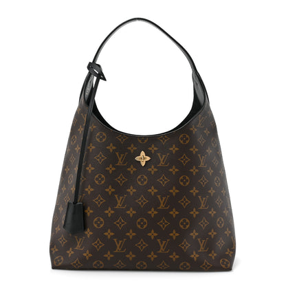 Louis Vuitton Monogram Flower Hobo Black 1 of 9
