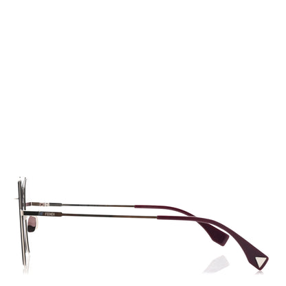 Fendi Metal Geometric FF Sunglasses FF 0194/S Silver Pink 3 of 7