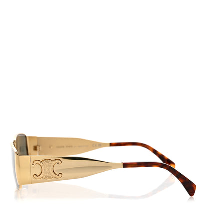 Celine Metal Triomphe 03 Sunglasses CL40325U Gold Green 3 of 8