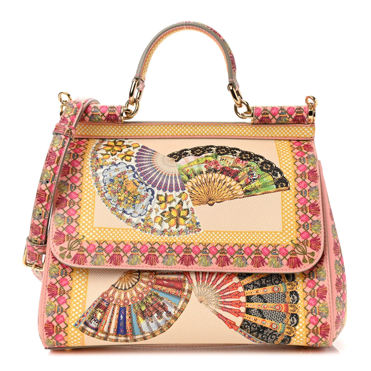 Dolce & Gabbana Dauphine Foulard Print Medium Miss Sicily Satchel Multicolor 1 of 8