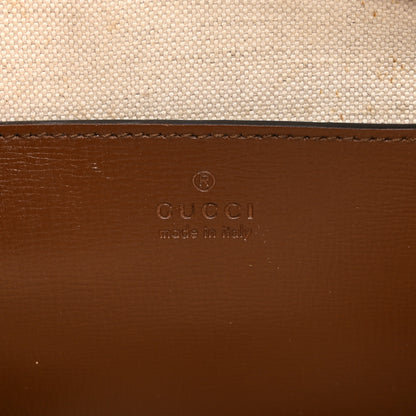 Gucci GG Supreme Monogram Azalea Calfskin Retro Interlocking G Flat Messenger Bag Beige Ebony Brown Sugar 6 of 11
