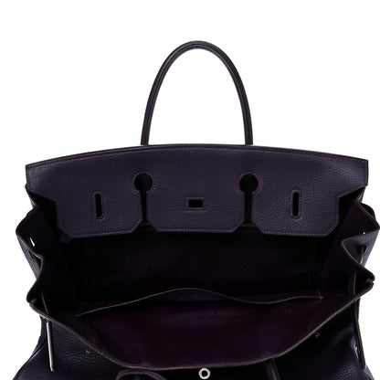 Hermes Taurillon Clemence Birkin 40 Raisin 16 of 46