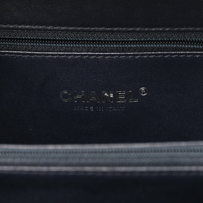 Chanel Iridescent Caviar Quilted Medium CC Filigree Vanity Case Dark Turquoise 6 of 10