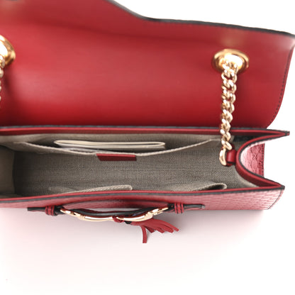 Gucci Microguccissima Medium Emily Chain Shoulder Bag Red 5 of 9