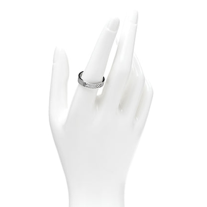 Gucci 18K White Gold Diamond Icon Stardust Band Ring 58 8.25 2 of 4