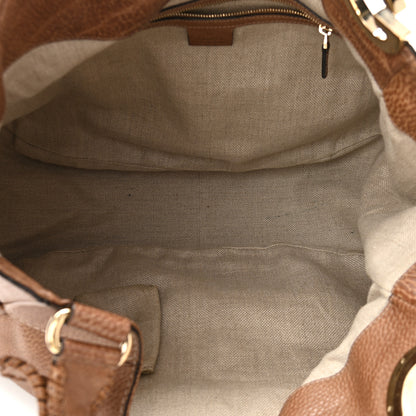 Gucci Grained Calfskin Medium Charlotte Hobo Light Brown 4 of 11