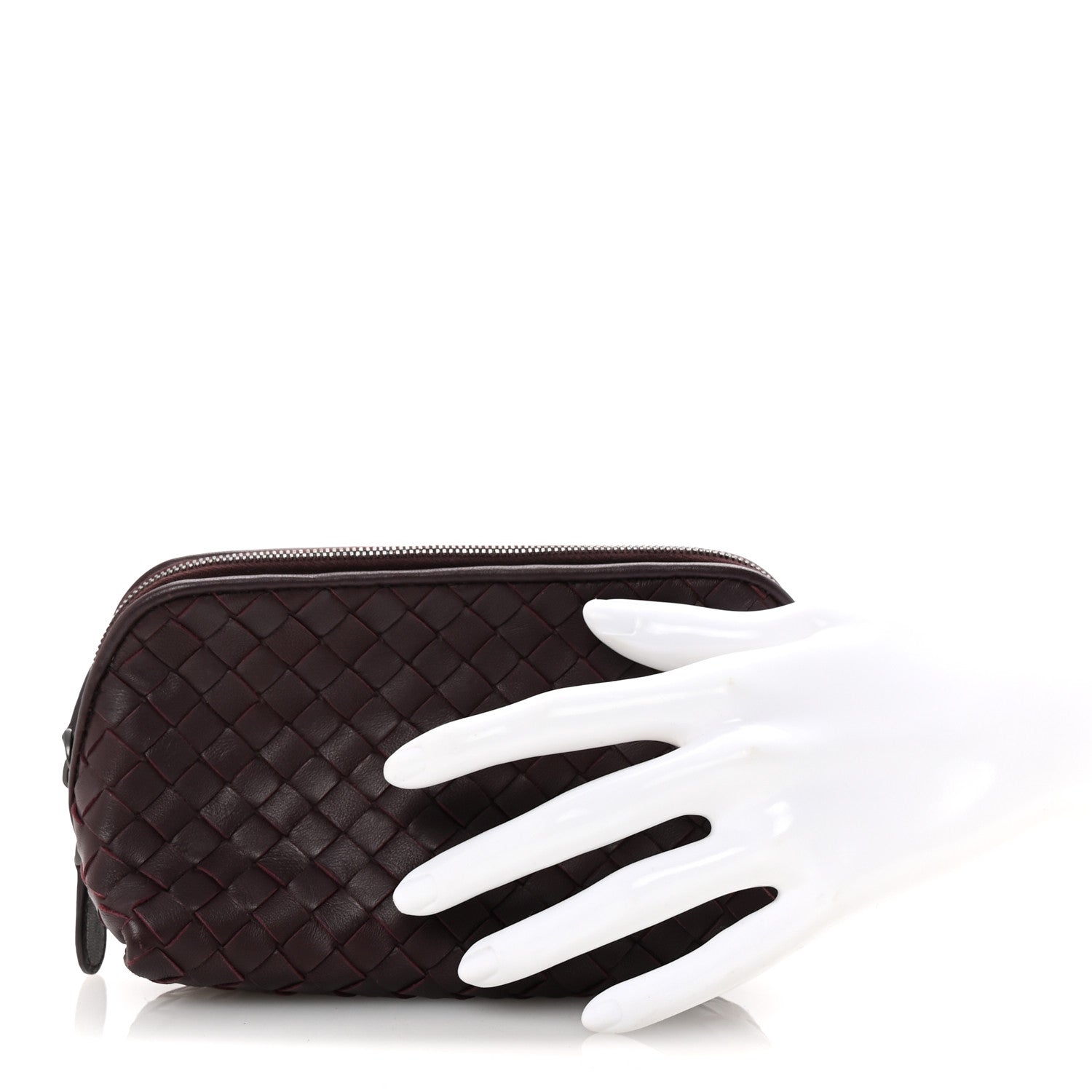 Bottega Veneta Nappa Intrecciato Cosmetic Case Barolo 2 of 7