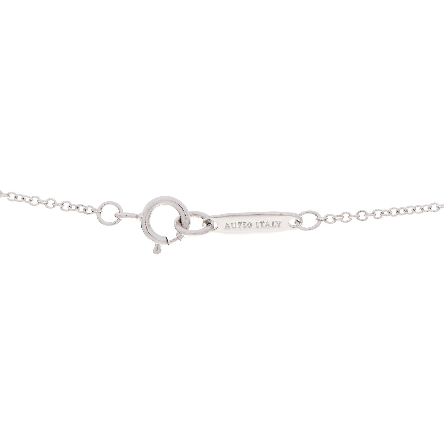 Tiffany 18K White Gold Diamond Small Atlas Open Pave Pendant Necklace 4 of 6