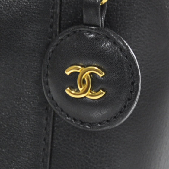 Lambskin Vanity Cosmetic Bag Black