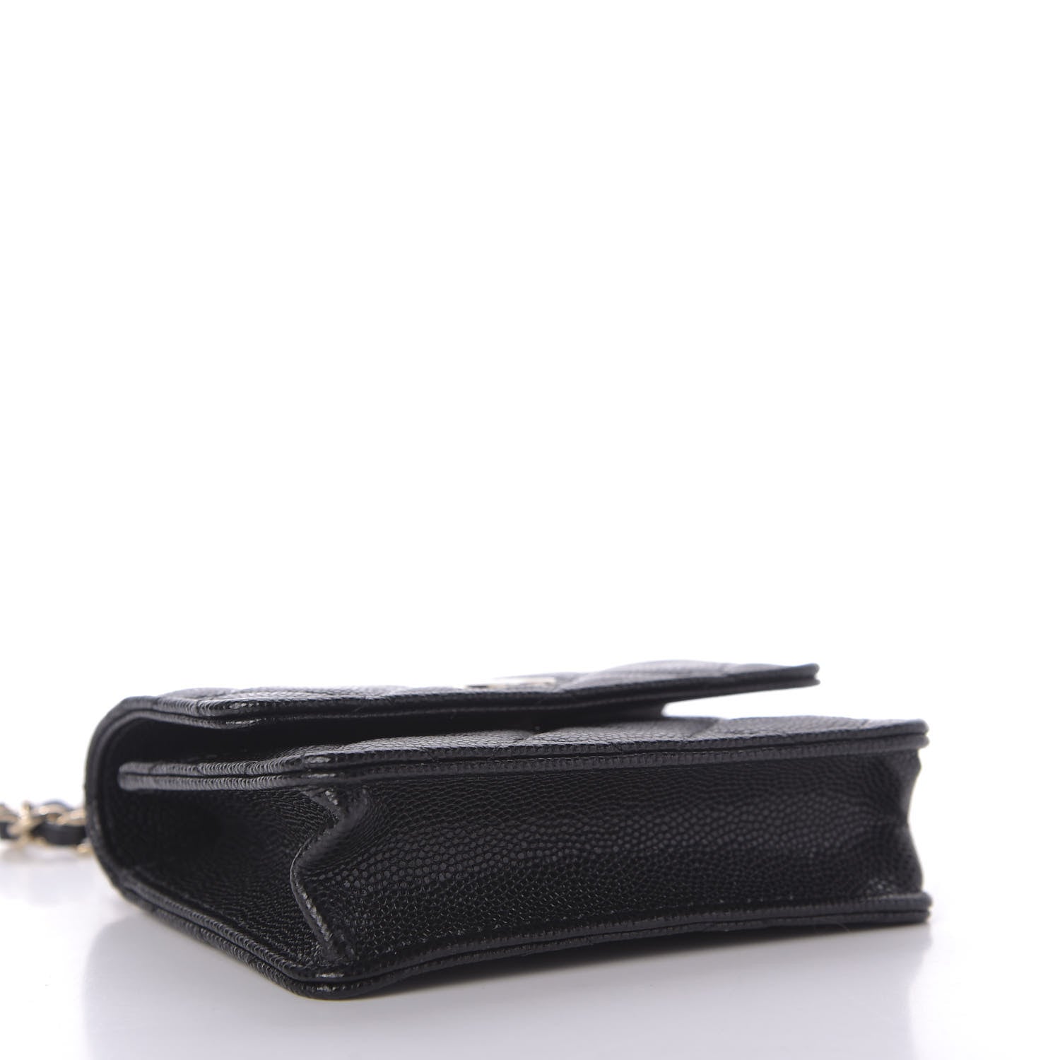 Chanel Caviar Quilted Mini Pearl On Top Coin Purse With Chain Black 4 of 11