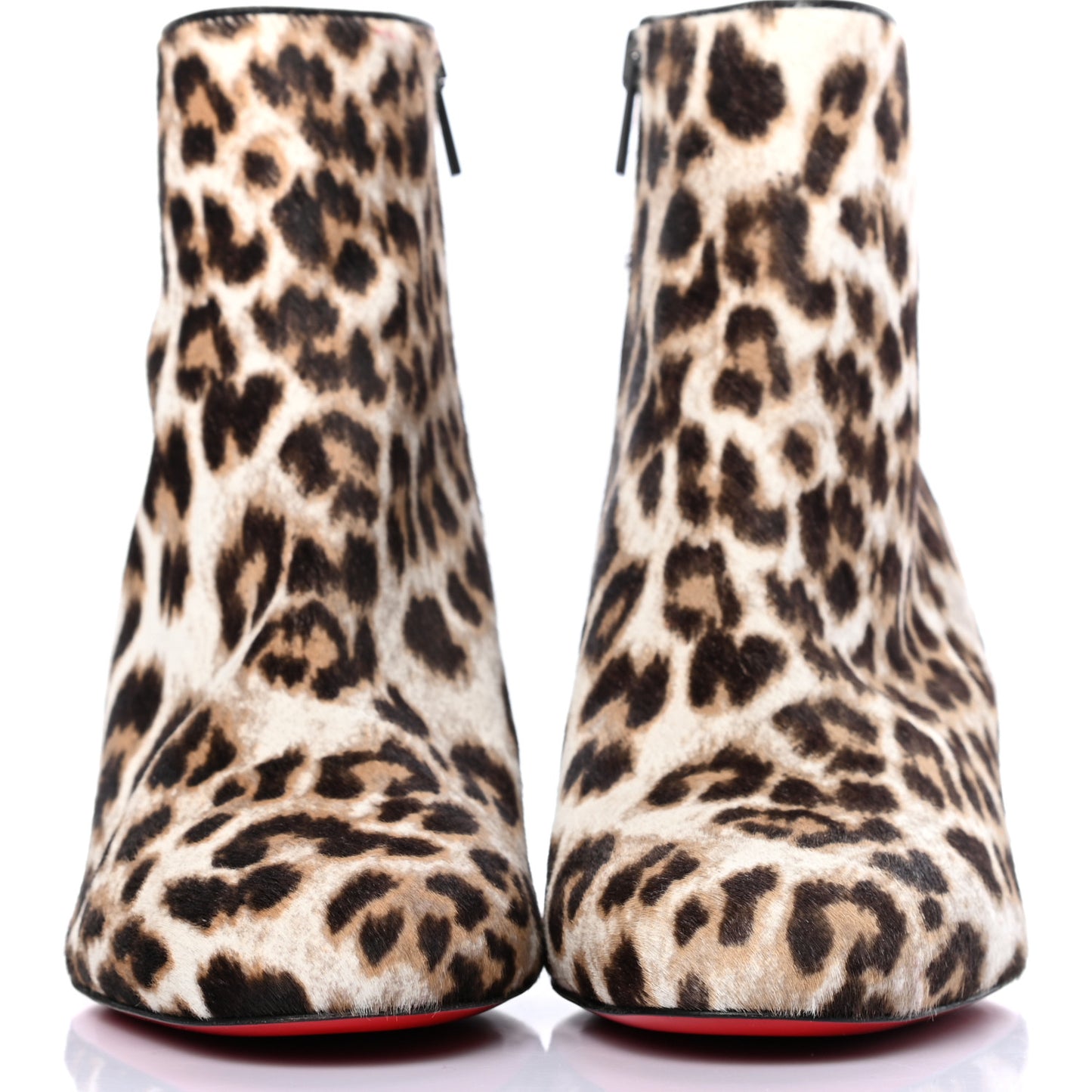 Pony Hair Leopard Turela 55 Ankle Boots 39 Black White