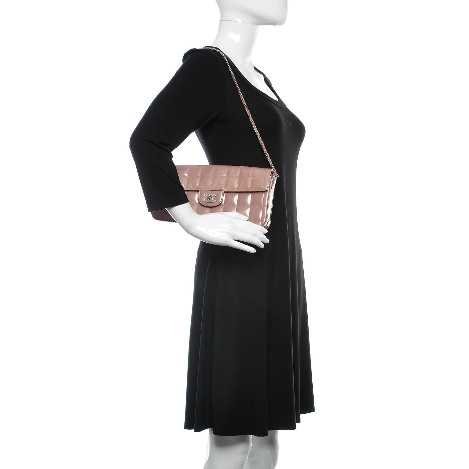 Chanel Patent Quilted East West Chocolate Bar Flap Light Purple 2 of 15