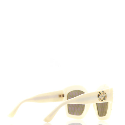 Gucci Square Frame Star Sunglasses GG 3870/S Ivory Gold 4 of 8