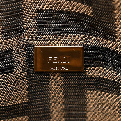 Fendi Fabric Jacquard FF 1974 Mini Baguette Tobacco Moro Black 6 of 11