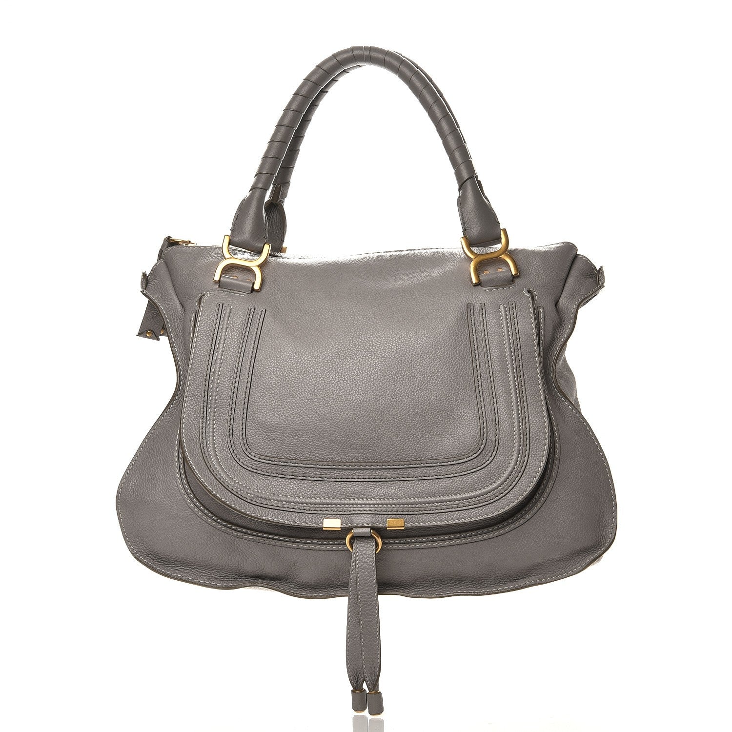 Chloe Calfskin Large Marcie Satchel Cashmere Grey 1 of 9