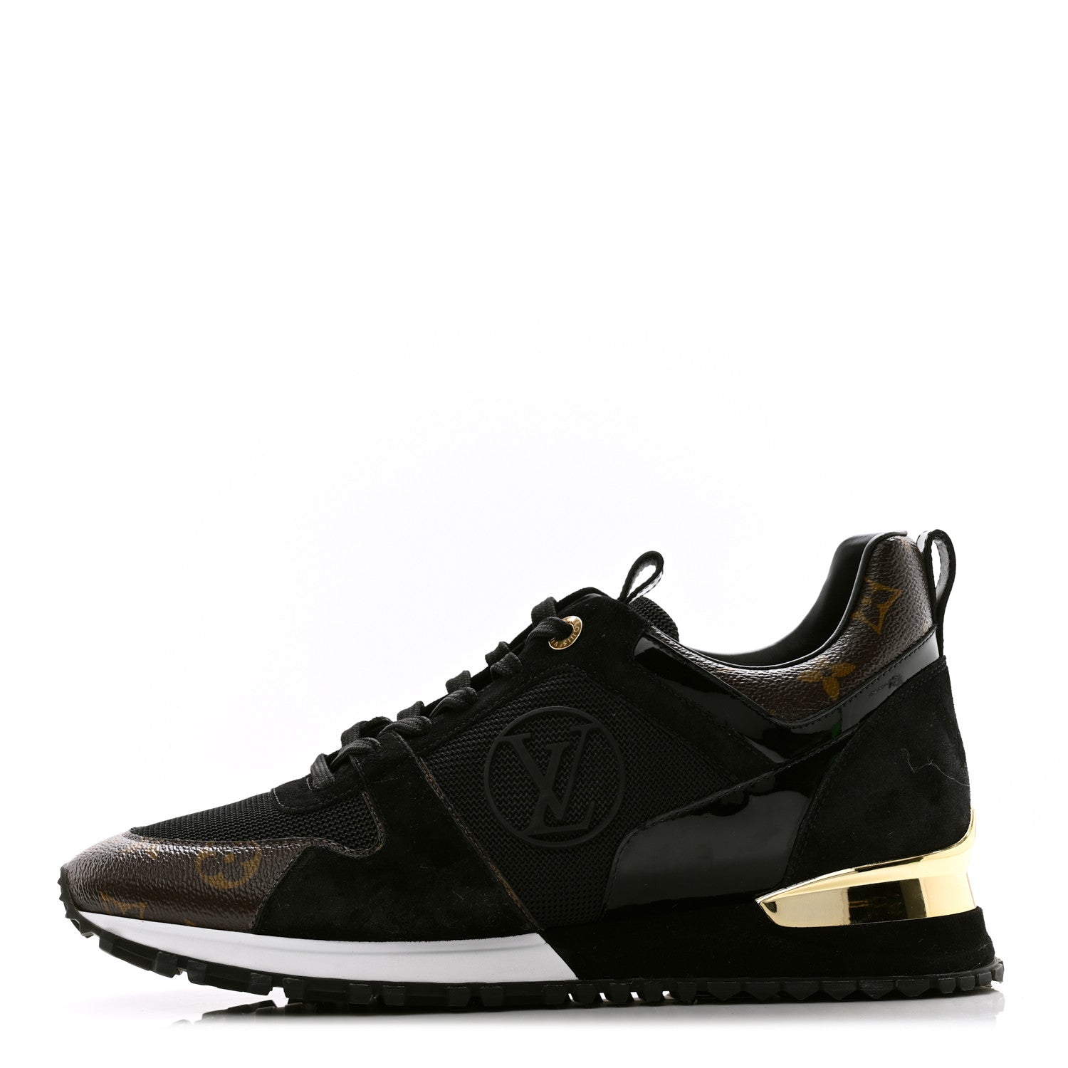 Louis Vuitton Suede Monogram Run Away Sneakers 41 Black 1 of 9