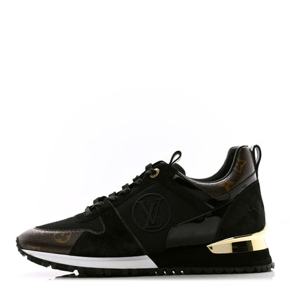 Louis Vuitton Suede Monogram Run Away Sneakers 41 Black 1 of 9