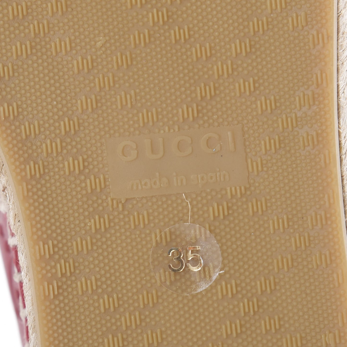 Guccissima Signature Espadrilles 35 Hibiscus Red