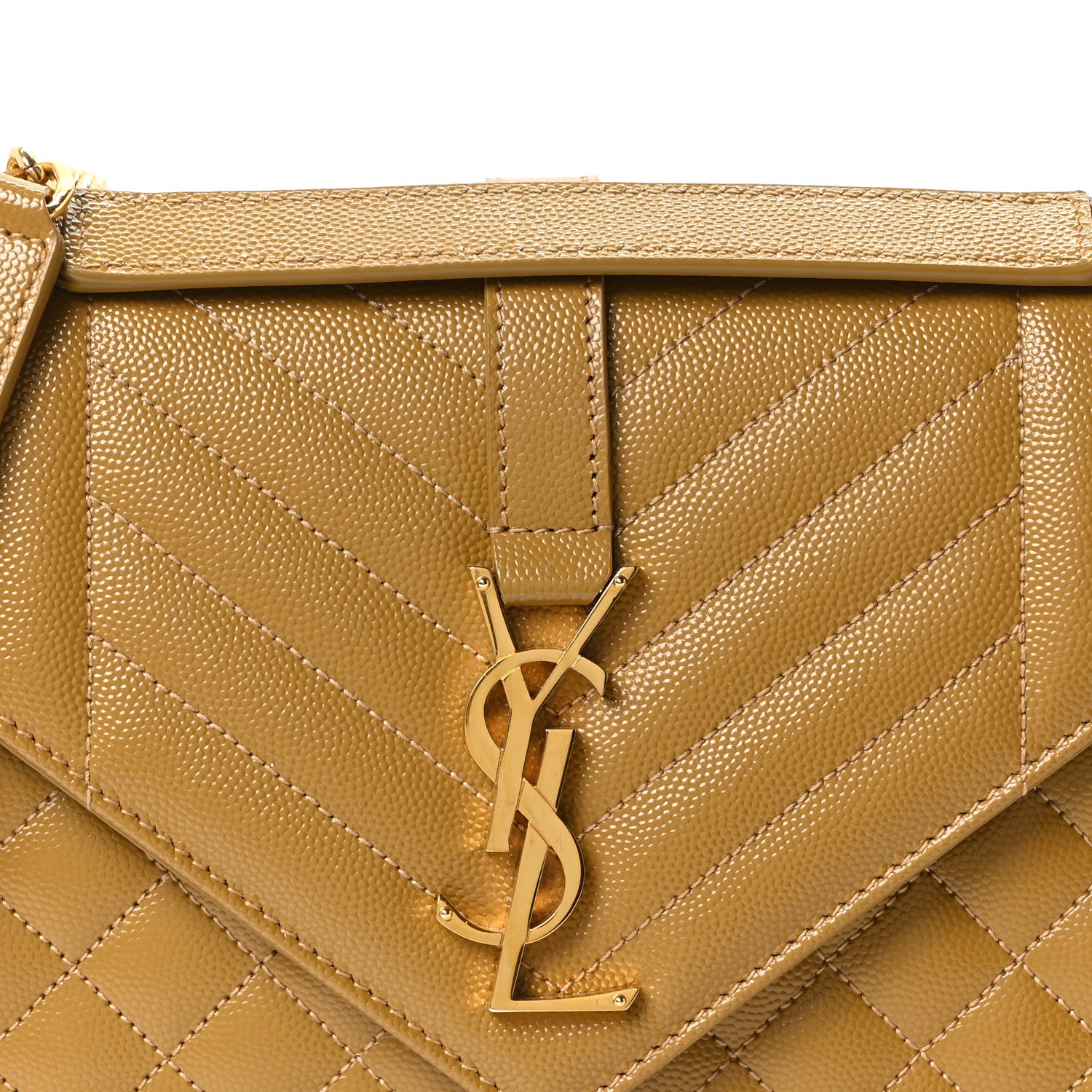 Saint Laurent Grain De Poudre Textured Mixed Matelasse Triquilt Medium Monogram Satchel Old Oil 7 of 9