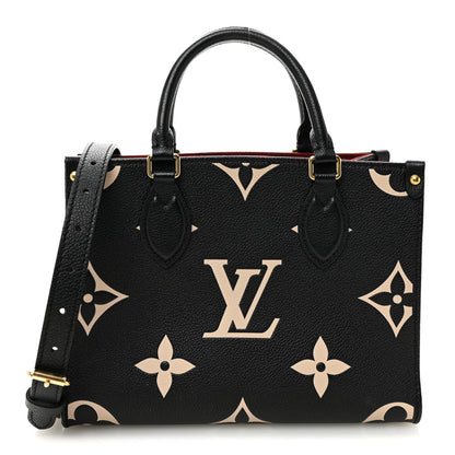 Louis Vuitton Empreinte Monogram Giant Onthego PM Black Beige 1 of 9