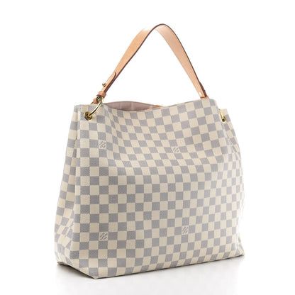 Louis Vuitton Damier Azur Graceful MM Rose Ballerine 3 of 12