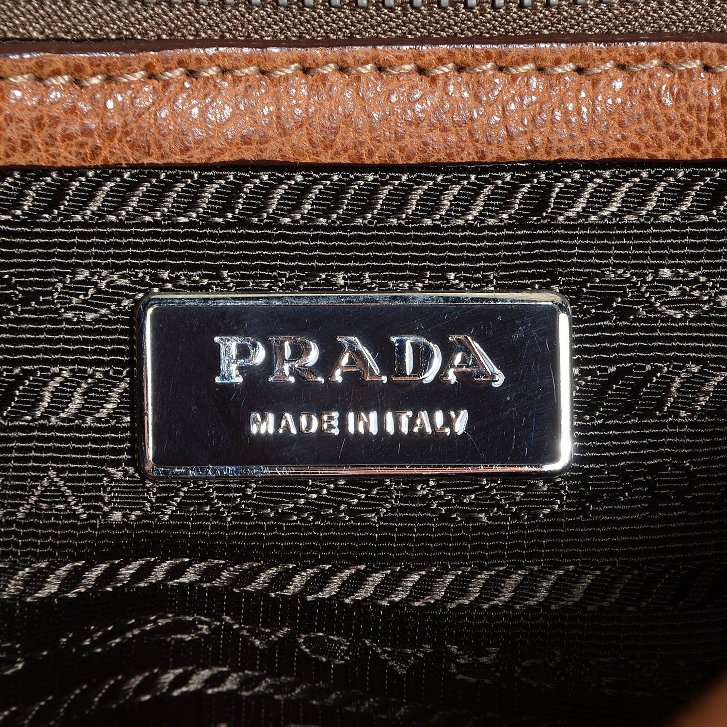 Prada Leather Easy Foldover Pushlock Satchel 6 of 9