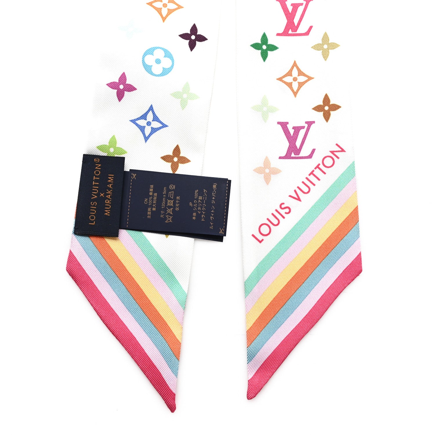 Louis Vuitton LV X TM Silk Monogram Multicolor BB Bandeau White 2 of 3