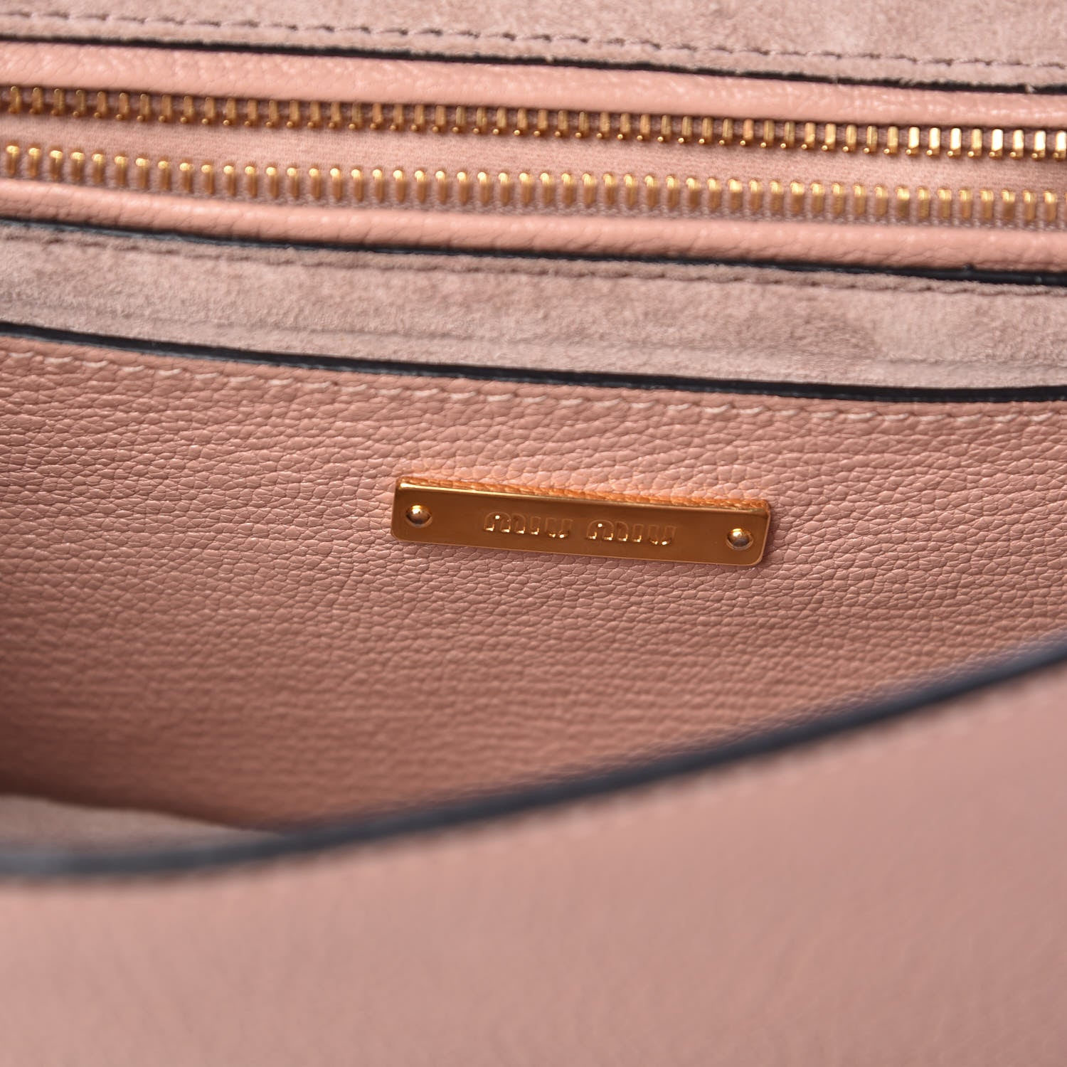 Miu Miu Goatskin Madras Soft Calfskin Crystal Embellished Shoulder Bag Orchidea 6 of 14