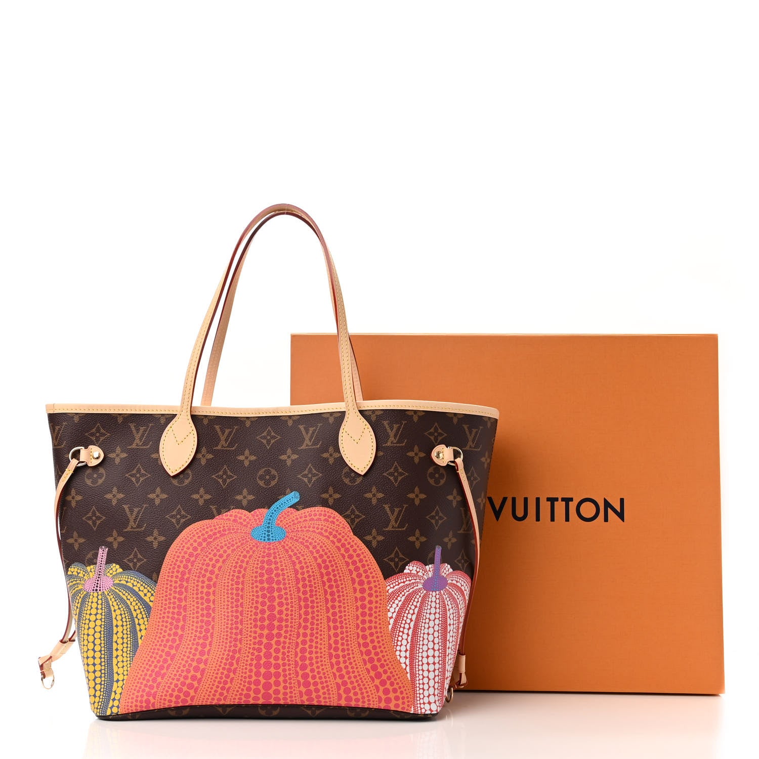 Louis Vuitton LV X YK Monogram Kusama Pumpkin Neverfull MM 10 of 10
