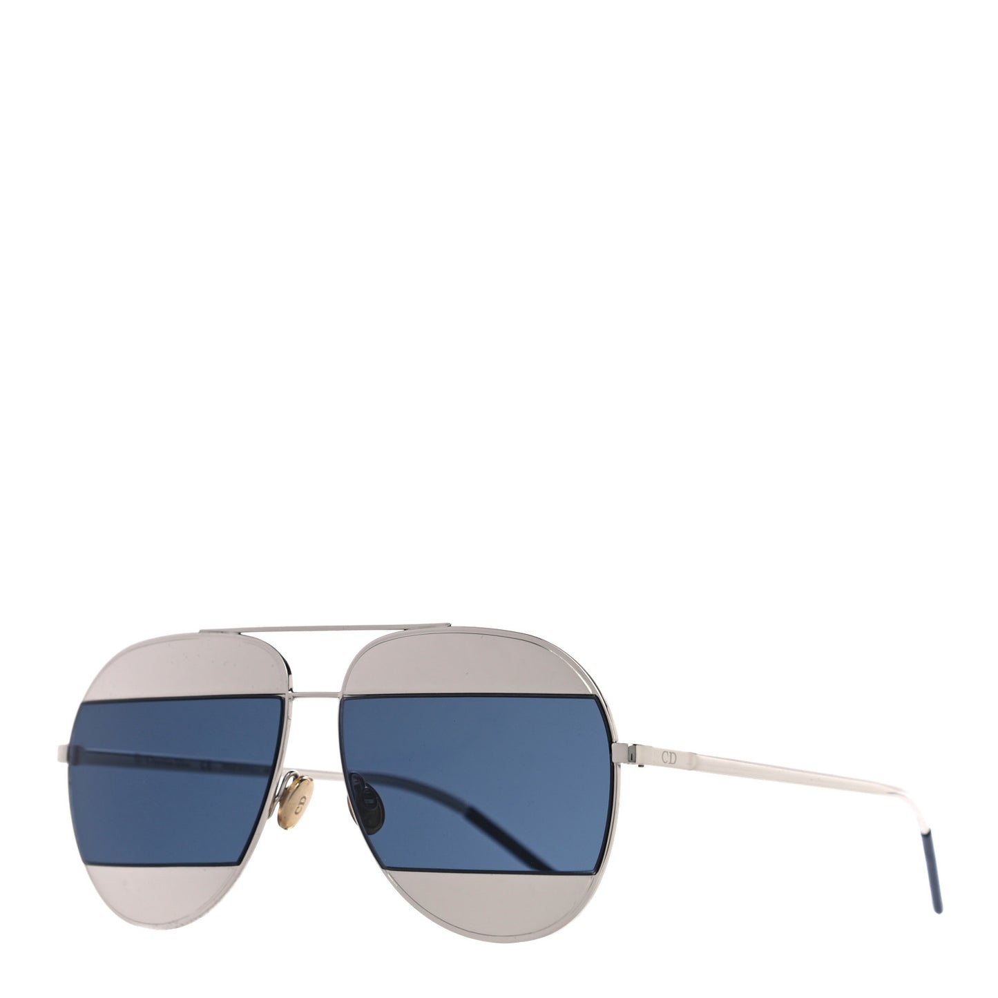 Metal Split 1 Aviator Sunglasses Blue Grey