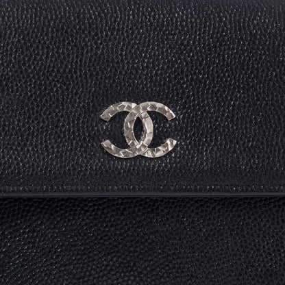Chanel Caviar Leather Flap Wallet Black 5 of 9