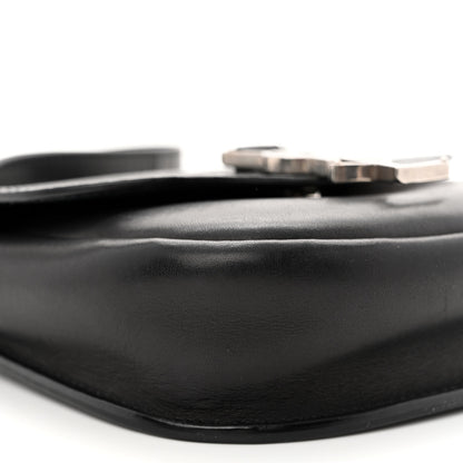 Saint Laurent Calfskin Snakeskin Effect Mini Classic Monogram Kaia Satchel Black 9 of 12