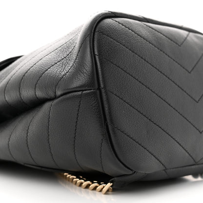Chanel Grained Calfskin Chevron Stitched Backpack Black 9 of 10