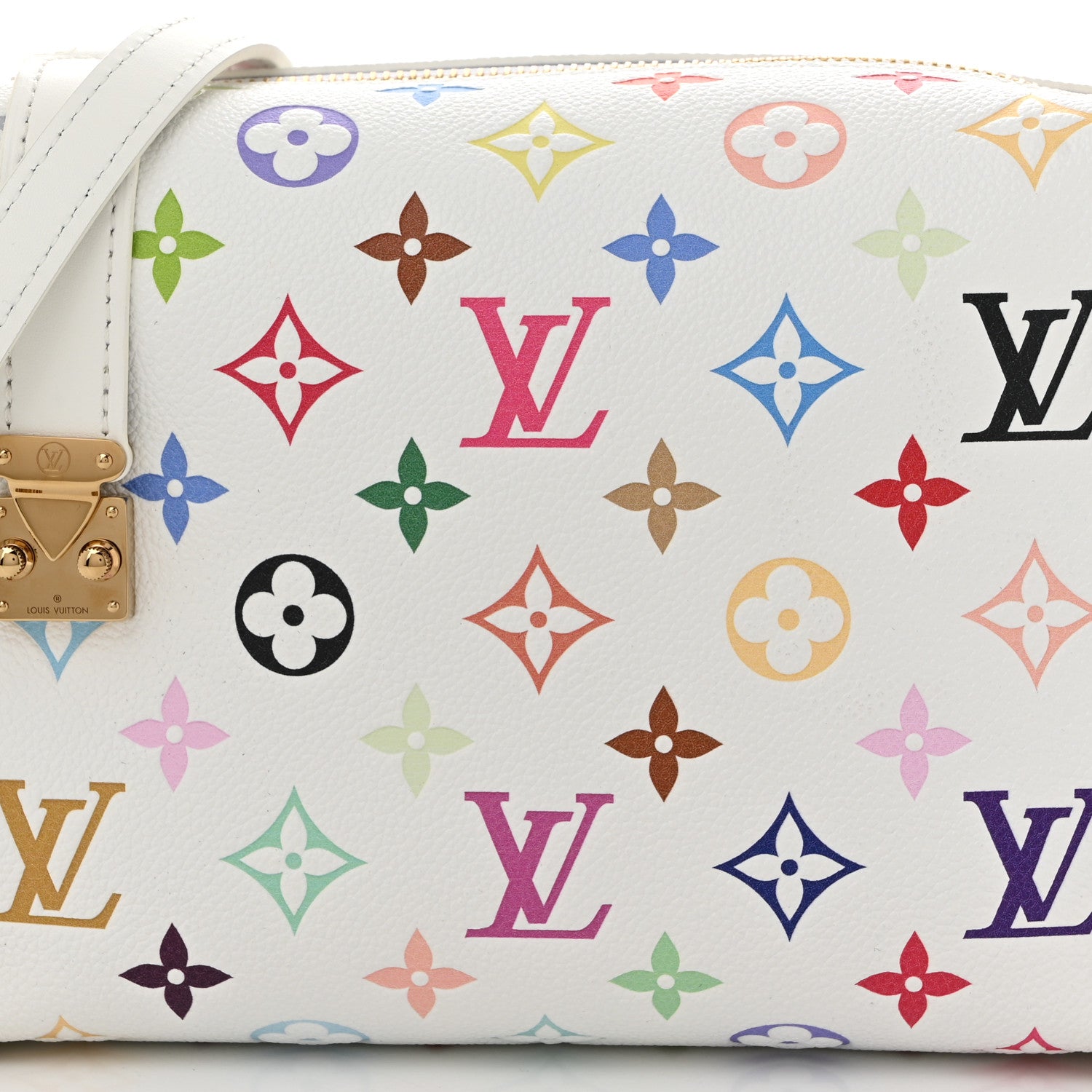Louis Vuitton LV x TM Cowhide Monogram Multicolor Side Trunk MM White 7 of 10