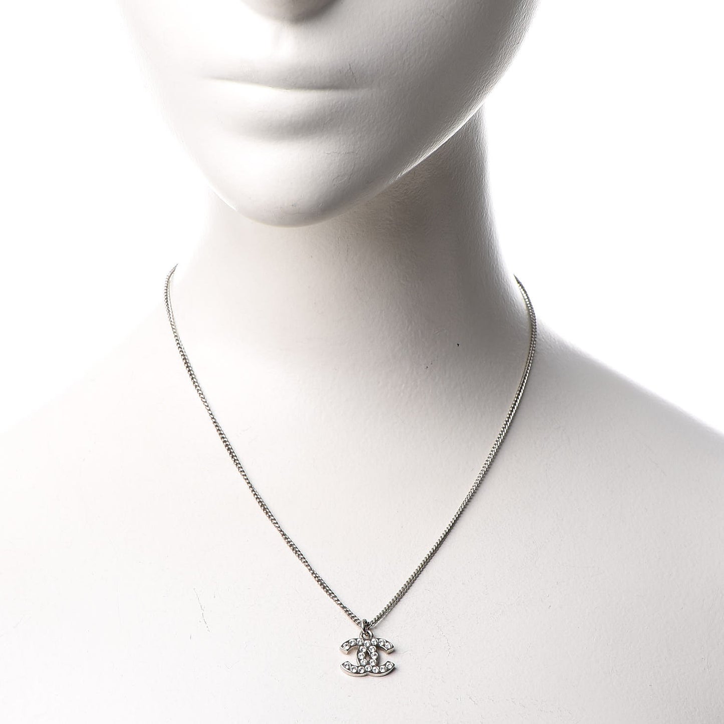 Crystal Timeless CC Necklace Silver