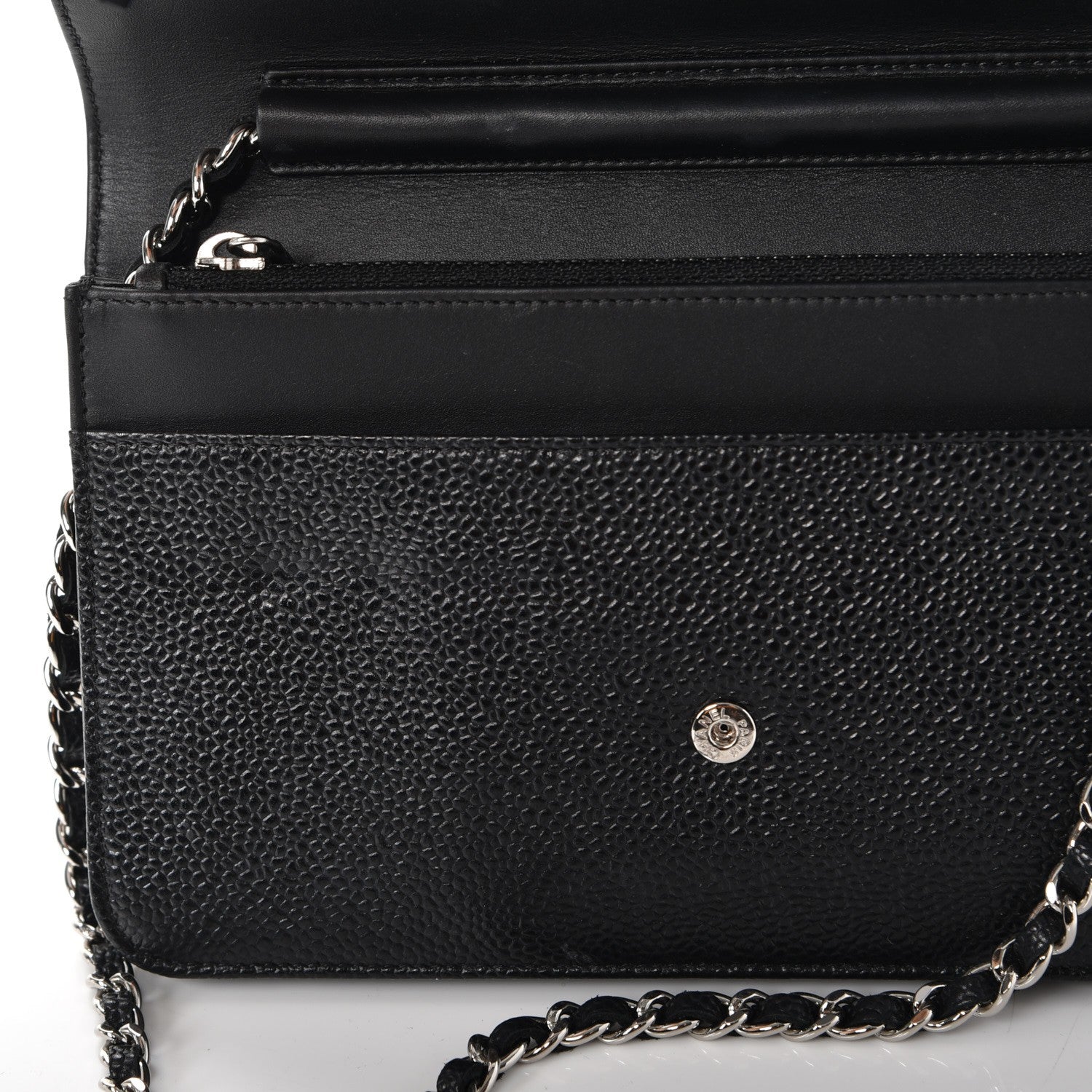 Chanel Caviar Timeless CC Wallet On Chain WOC Black 9 of 12