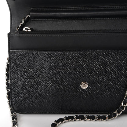 Chanel Caviar Timeless CC Wallet On Chain WOC Black 9 of 12