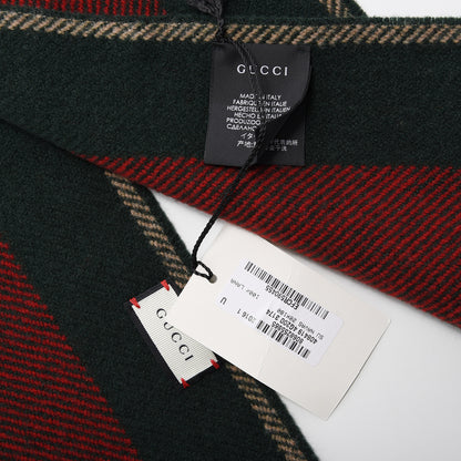 Gucci Wool Web Navas Scarf Green Red 3 of 3
