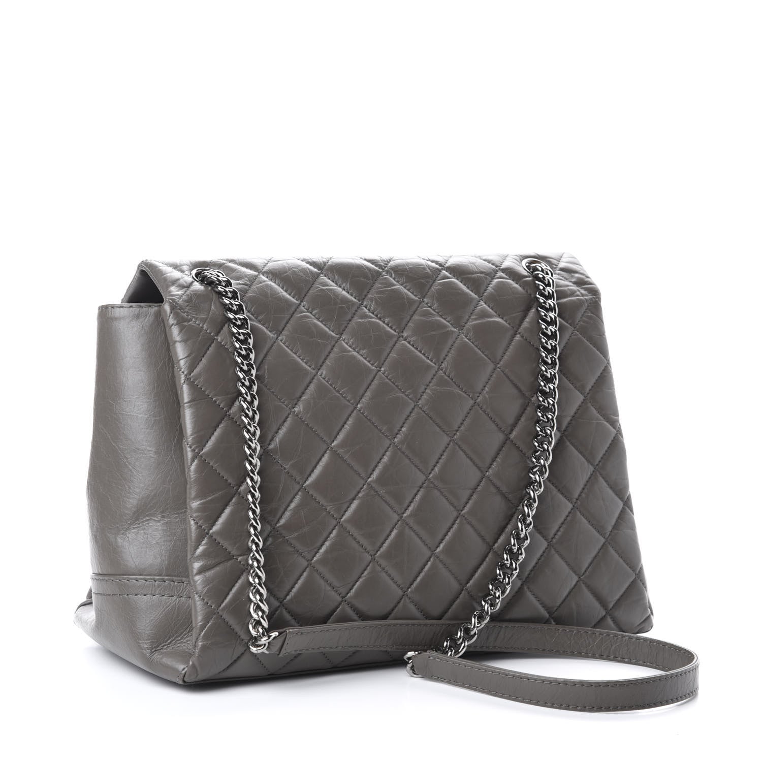 Chanel Aged Calfskin Medium Lady Pearly Flap Grey 3 of 15