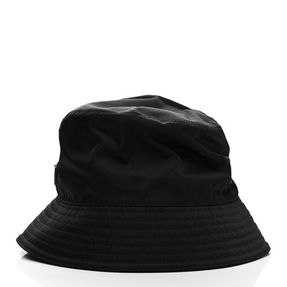 Prada Re-Nylon Metal Triangle Logo Womens Bucket Hat M Black 3 of 8