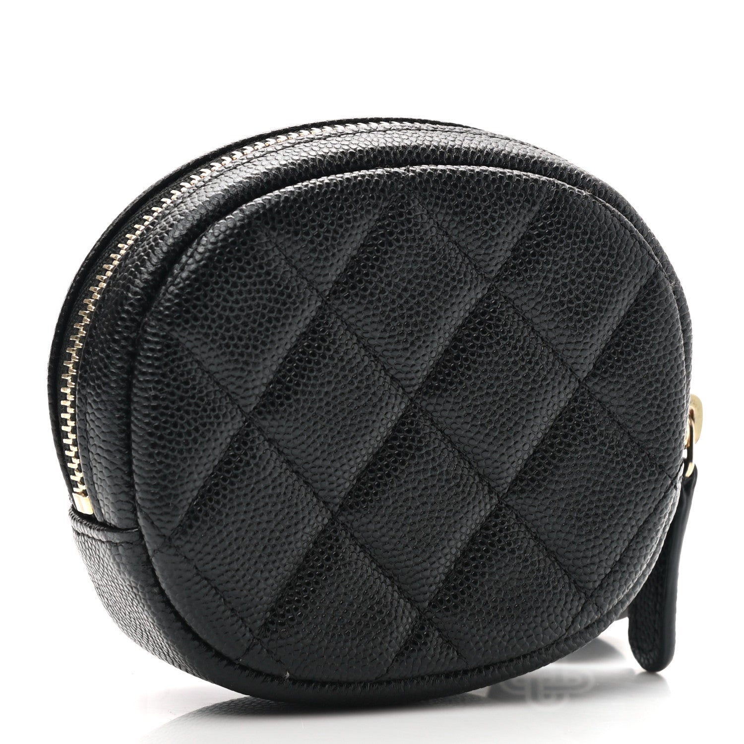Chanel Caviar Quilted Zip Around Classic Coin Purse Black 3 of 8