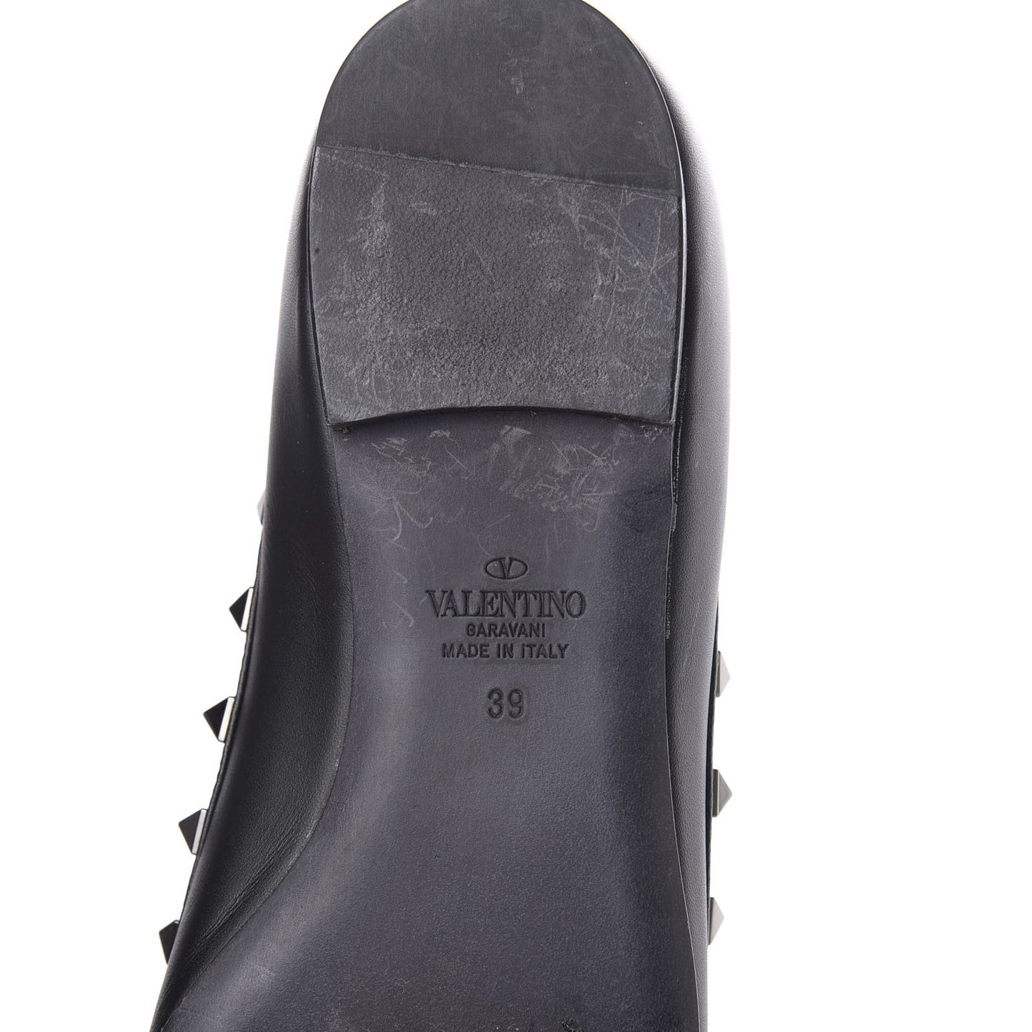 Nappa Rockstud Ballerina Flats 39 Black