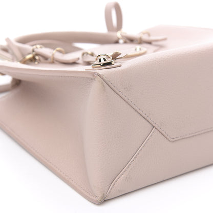 Balenciaga Grained Calfskin Gold Metallic Edge Hardware Papier Mini A4 Tote Rose Des Sables 9 of 10