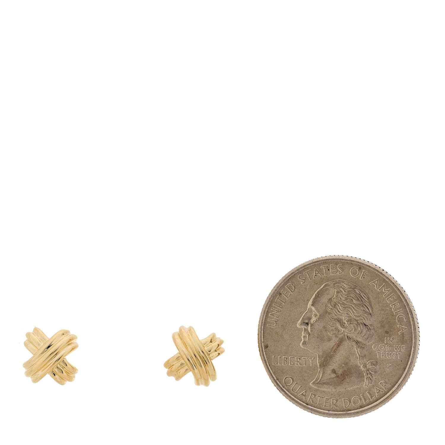 Tiffany 18K Yellow Gold Small Signature X Earrings 2 of 4