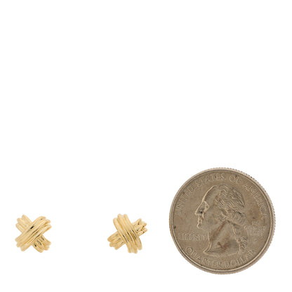 Tiffany 18K Yellow Gold Small Signature X Earrings 2 of 4