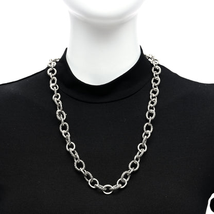 David Yurman Sterling Silver 12mm Oval Link Necklace 2 of 4